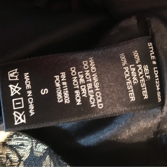 Lush Womens Small Black Gold V Neck Sleeveless Gold Floral Tank Dress Lined - Picture 9 of 10